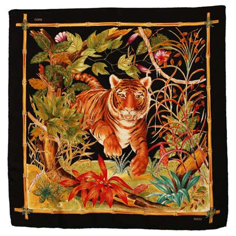 gucci scarf with tiger|silk gucci scarf women.